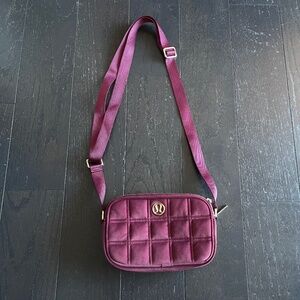 Lululemon Crossbody Camera Bag Quilted Velour 2L Wine Berry Discontinued HTF